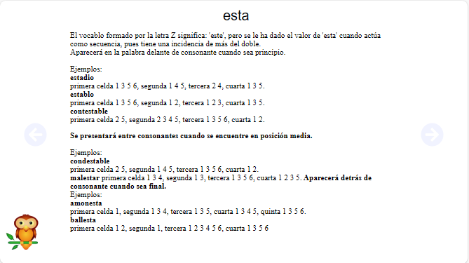 lista secuencias en estenografía