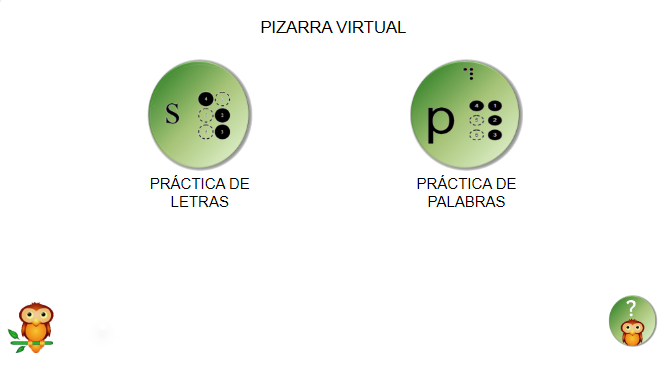 menú practica pizarra braille