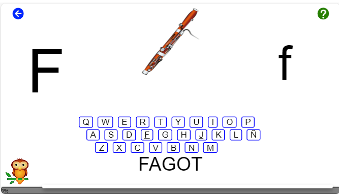 juego sonidos en las letras