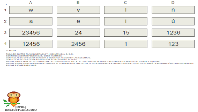 menú juego de tablas relacionadas
