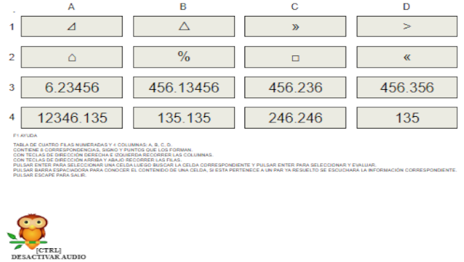menú juego de tablas relacionadas
