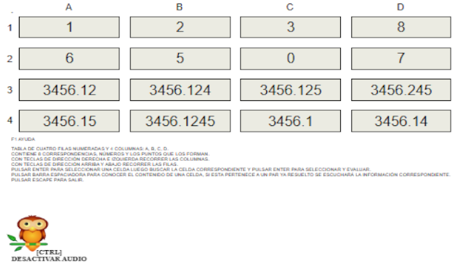 menú juego de tablas relacionadas